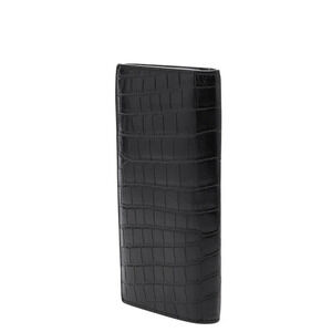 Saint Laurent leather embossed black long Continental Wallet YSL Cassandra